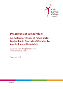 Paradoxes of Leadership: