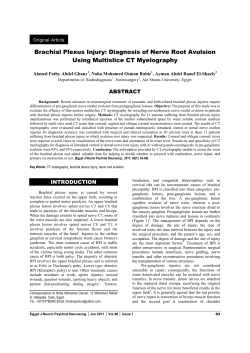 Brachial Plexus Injury: Diagnosis of Nerve Root Avulsion Using