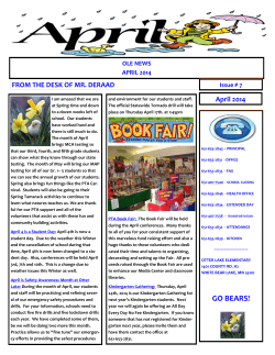 April Newsletter 2014 - White Bear Lake Area Schools