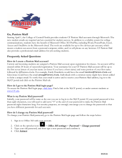 Go, Patriots Mail! Frequently Asked Questions