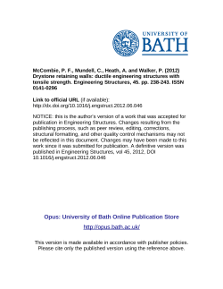 Engineering Structures Drystone retaining walls: ductile engineering