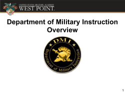 Department of Military Instruction Overview