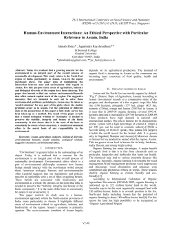 Human-Environment Interactions: An Ethical Perspective