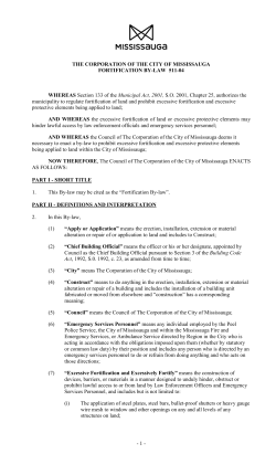 Fortification - City of Mississauga