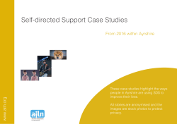 Self-directed Support Case Studies