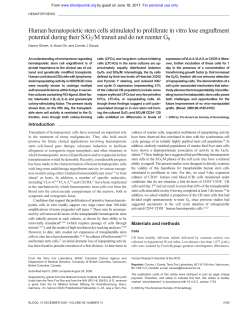 Human hematopoietic stem cells stimulated to