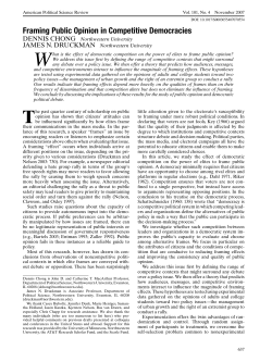 Framing Public Opinion in Competitive Democracies