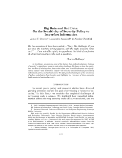 Big Data and Bad Data: On the Sensitivity of Security Policy to