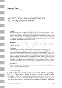 Laryngeal realism and laryngeal relativism: Two voicing systems in