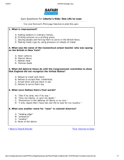 One Life to Lose video and questions