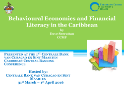 Behavioural Economics and Financial Literacy in the Caribbean