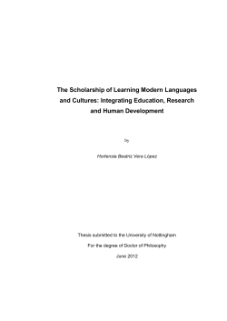 the scholarship of learning modern languages and cultures