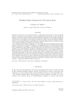 Stabilized finite elements for 3-D reactive flows