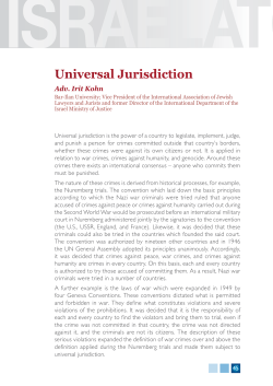 Universal Jurisdiction