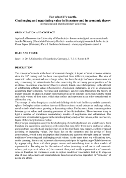 For what it`s worth. Challenging and negotiating value