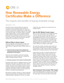 How Renewable Energy Certificates Make a Difference
