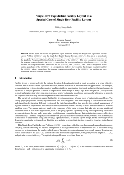 Single-Row Equidistant Facility Layout as a Special Case of Single