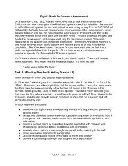 Eighth Grade Performance Assessment