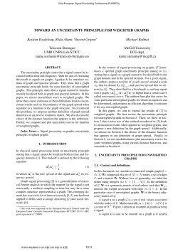 Toward An Uncertainty Principle For Weighted Graphs
