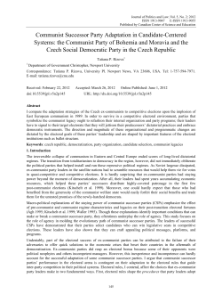 Communist Successor Party Adaptation in Candidate