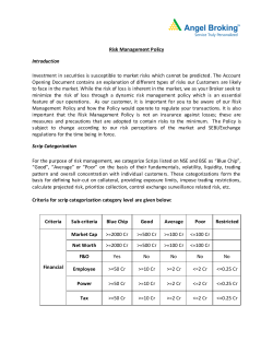 Risk Management Policy Introduction Investment in