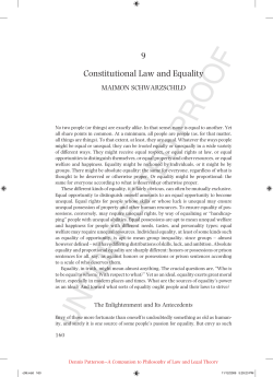 Constitutional Law and Equality 9 - University of San Diego Home