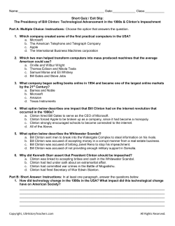 Copyright, USHistoryTeachers.com All Rights Reserved. Name