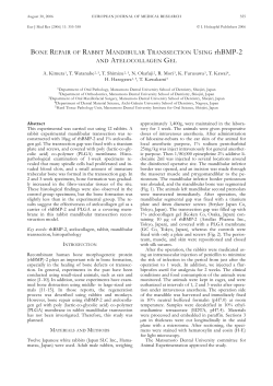 BONE REPAIR OF RABBIT MANDIBULAR TRANSSECTION USING