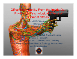 Officer Survivability From the Inside Out: Physical