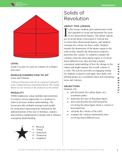 Solids of Revolution