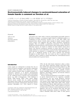 Environmentally induced changes in carotenoid