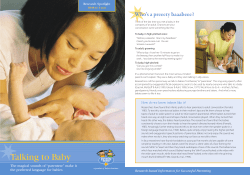 Talking to Baby - Parenting Counts