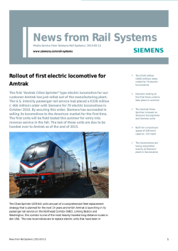 Rollout of first electric locomotive for Amtrak