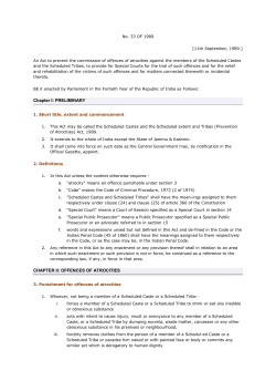 Prevention of Atrocities