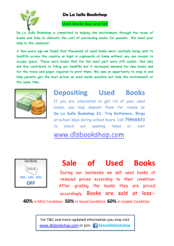 Sale of Used Books