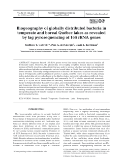 Biogeography of globally distributed bacteria in temperate and
