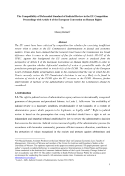 The Compatibility of Deferential Standard of Judicial Review in the