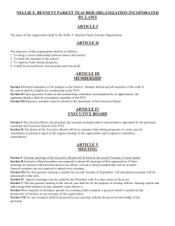nellie f. bennett parent teacher organization incoporated by