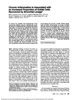 Chronic Inflammation Is Associated with an