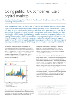 Going public: UK companies` use of capital markets