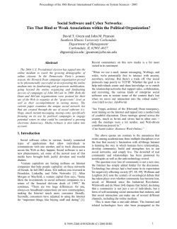 Social Software and Cyber Networks