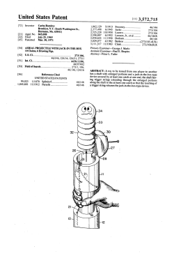 Aerial projectile with jack-in-the-box