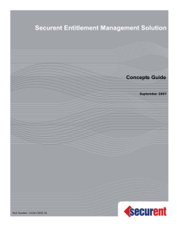 Securent Entitlement Management Concept Guide