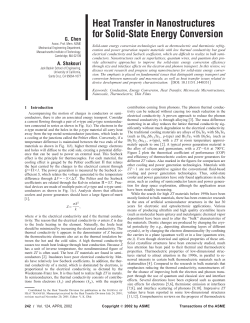 Heat Transfer in Nanostructures for Solid