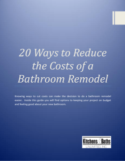 20 Ways to Reduce the Costs of a Bathroom Remodel