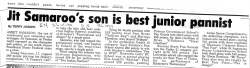 Jit Samaroo`s son is best junior