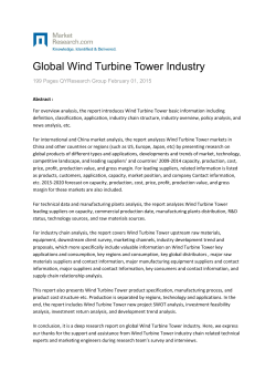 Global Wind Turbine Tower Industry