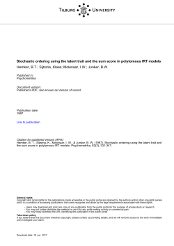 Tilburg University Stochastic ordering using the