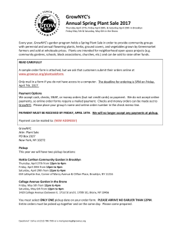 GrowNYC`s Annual Spring Plant Sale 2017