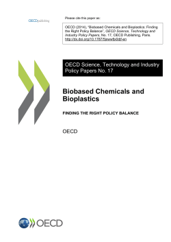 Biobased Chemicals and Bioplastics